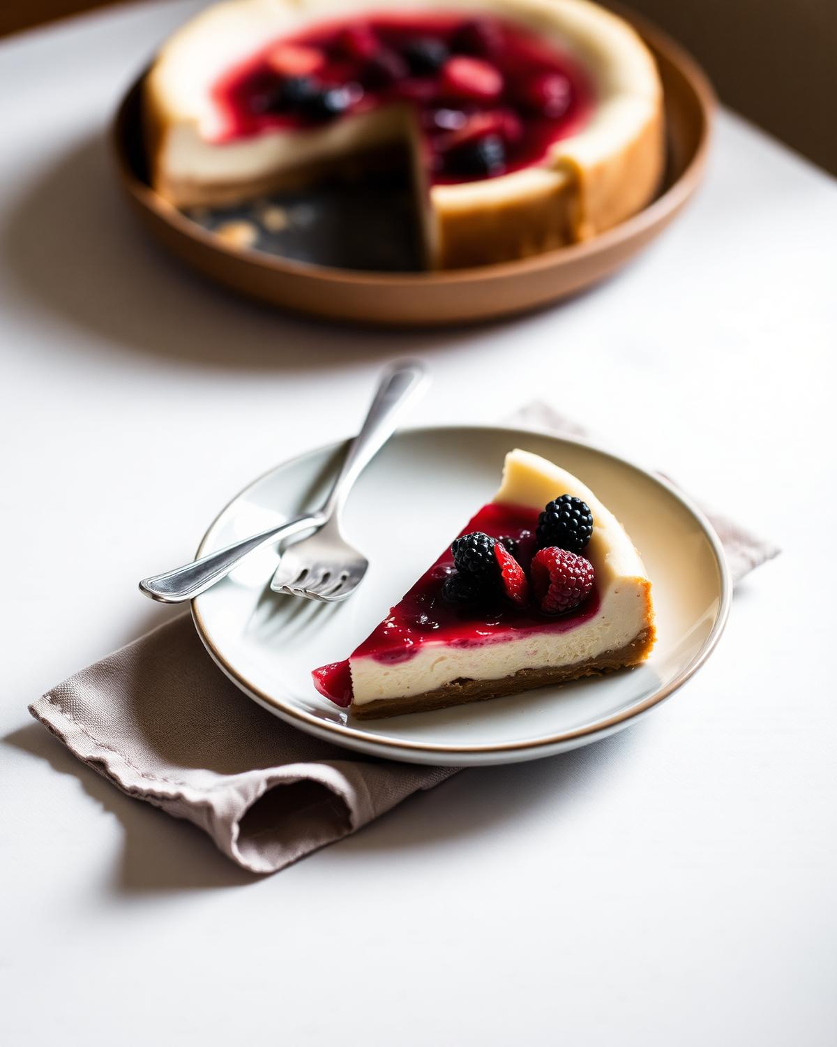 Homemade cheesecake